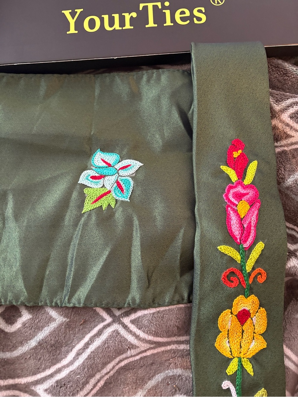Olive Green Embroidered Women’s Shoulder Bag